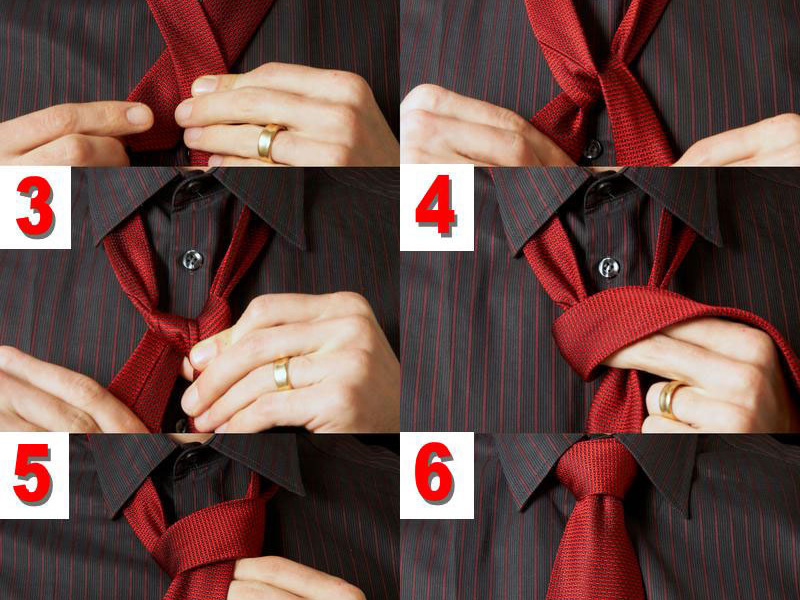 Как завязать галстук пошаговая 