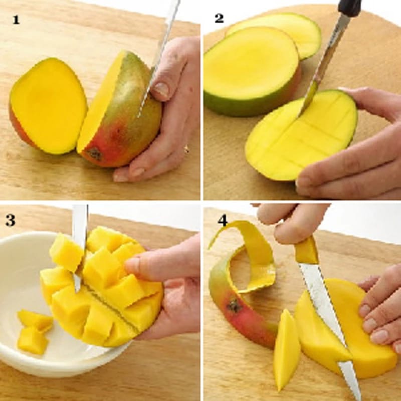 Как правильно разделать манго. Разделать манго. Как резать манго. Красивая нарезка манго. Красиво порезать манго.