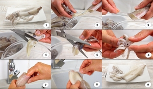 Как почистить кальмары легко
