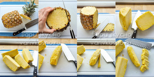 Чистка ананаса ножом