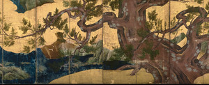 Японская роспись по кипарису