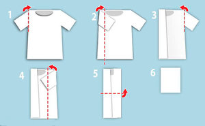 Как правильно сложить рубашку