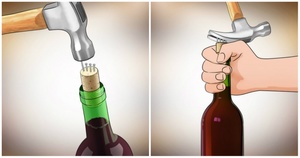 Как вытащить пробку из бутылки с помощью подручных средств