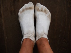 Стирка белых носков