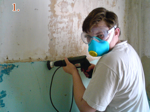 Метод удаления масляной краски со стен