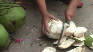 Как почистить молодой кокос